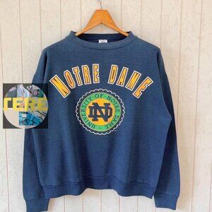 Notre Dame Fighting Irish Made In USA Shirt Sweatshirt Retro navy '96